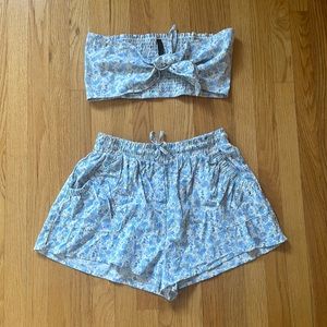 Cotton On Floral Bandeau Shorts Set